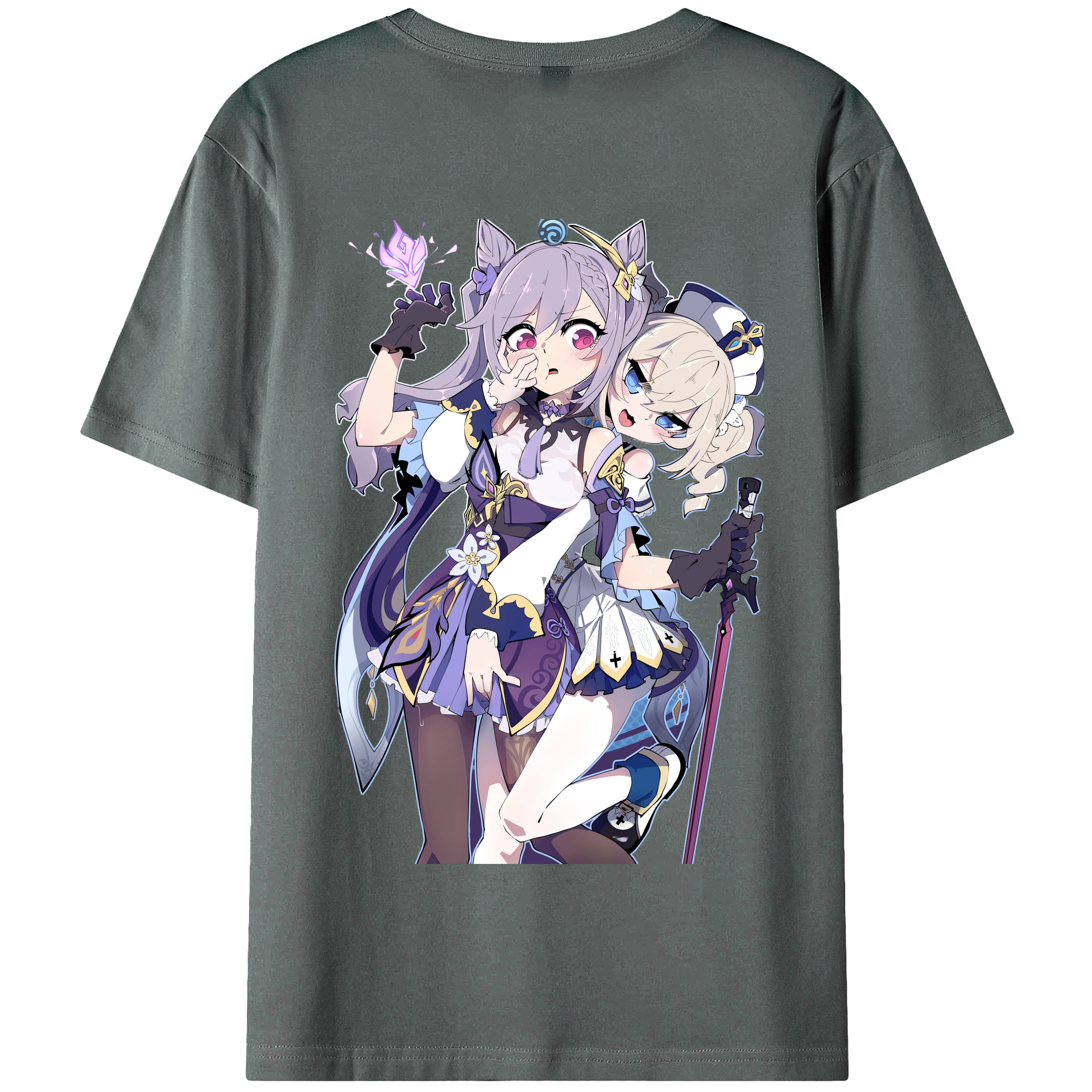 げんし神 刻晴 こくせい genshin Kokusei 綿100％半袖Tシャツ（背面プリント）